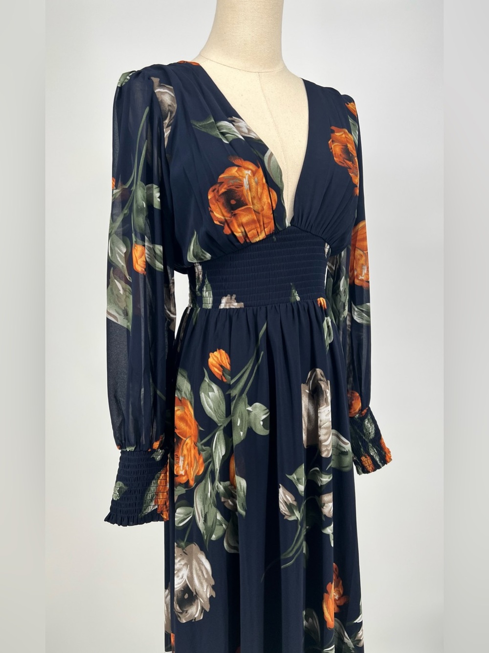 Baltic Born Olivia Maxi Dress Midnight Navy Floral | S NWT - Picture 13 of 13